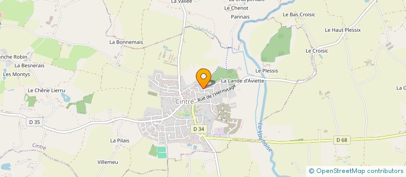 localisation de l'entreprise MADAME VIRGINIE MESNAGE  CINTRE