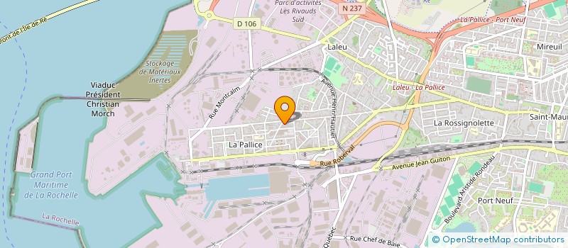 localisation de l'entreprise MADAME VIRGINIE MIDAVEN  LA ROCHELLE