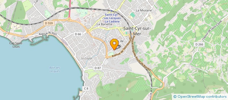 localisation de l'entreprise MADAME VIRGINIE MILHE à SAINT-CYR-SUR-MER