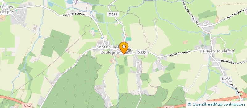 localisation de l'entreprise MADAME VIRGINIE MISEROLLE  CONTEVILLE-LES-BOULOGNE