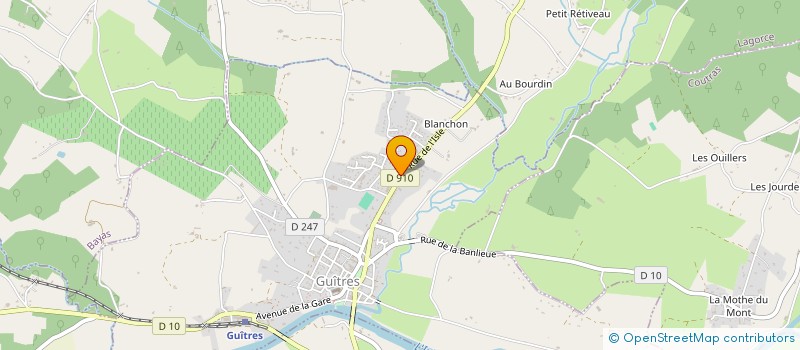 localisation de l'entreprise MADAME VIRGINIE MOLIARD  GUITRES