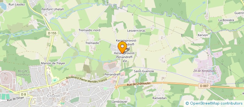 localisation de l'entreprise MADAME VIRGINIE MONFORT  CROZON