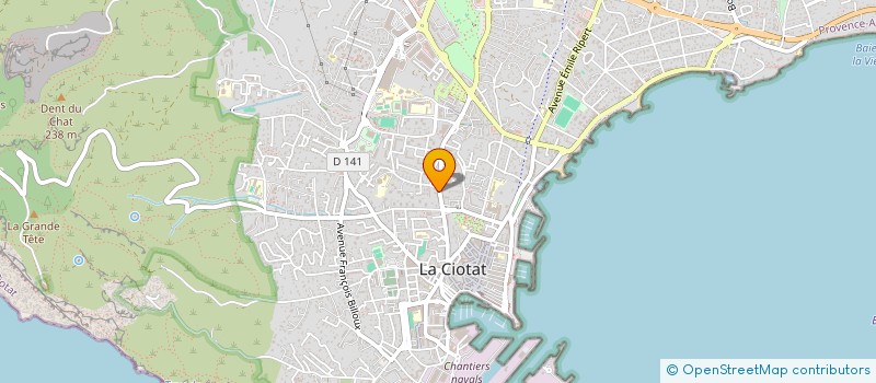 localisation de l'entreprise MADAME VIRGINIE MOREAU  LA CIOTAT