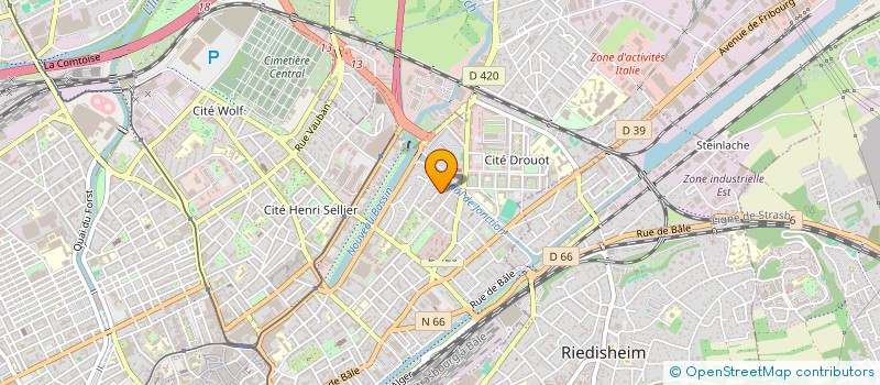 localisation de l'entreprise MADAME VIRGINIE MOREAU  MULHOUSE