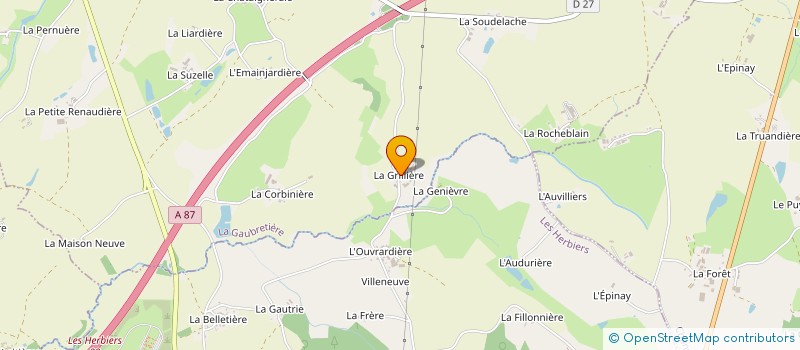 localisation de l'entreprise MADAME VIRGINIE MOUREAUX à LA GAUBRETIERE