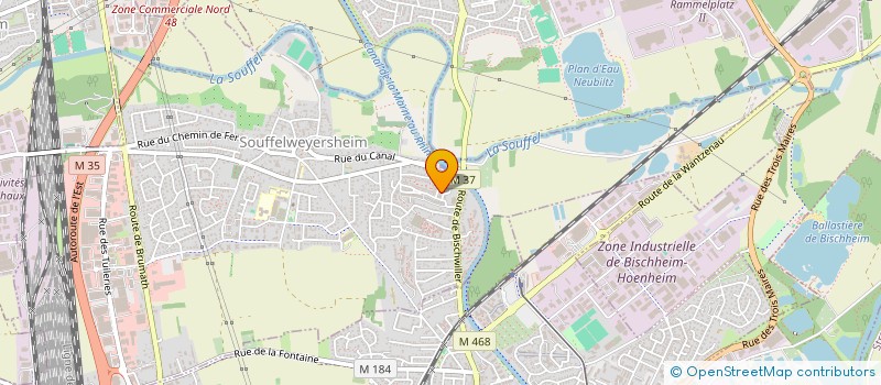 localisation de l'entreprise MADAME VIRGINIE MUZART  SOUFFELWEYERSHEIM