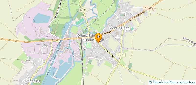 localisation de l'entreprise MADAME VIRGINIE PAGNIER  ORIGNY-SAINTE-BENOITE