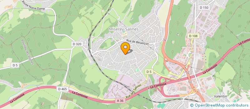 localisation de l'entreprise MADAME VIRGINIE PAQUIN  MISEREY-SALINES