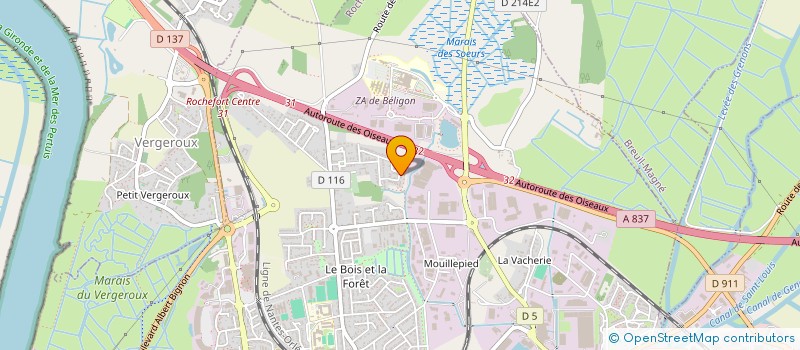 localisation de l'entreprise MADAME VIRGINIE PARIN  ROCHEFORT