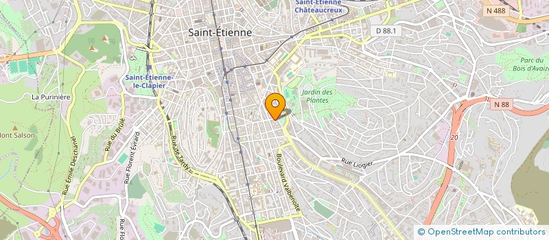 localisation de l'entreprise MADAME VIRGINIE PEREZ  SAINT-ETIENNE