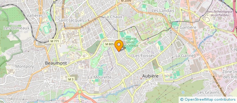 localisation de l'entreprise MADAME VIRGINIE PERRIER  AUBIERE