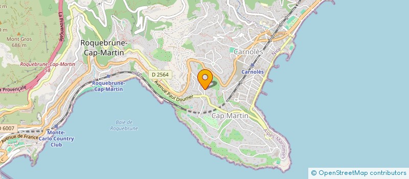 localisation de l'entreprise MADAME VIRGINIE PERRIN à ROQUEBRUNE-CAP-MARTIN