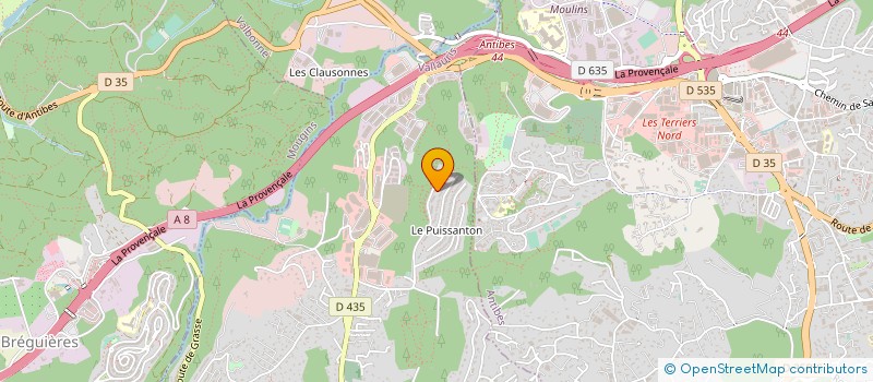 localisation de l'entreprise MADAME VIRGINIE PEUPLIER  VALLAURIS