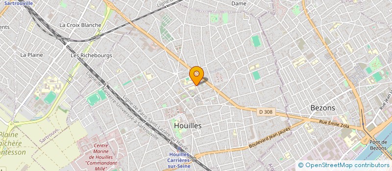 localisation de l'entreprise MADAME VIRGINIE PINTEAUX  HOUILLES