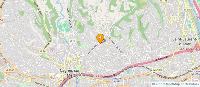 localisation de l'entreprise MADAME VIRGINIE POMI  CAGNES-SUR-MER