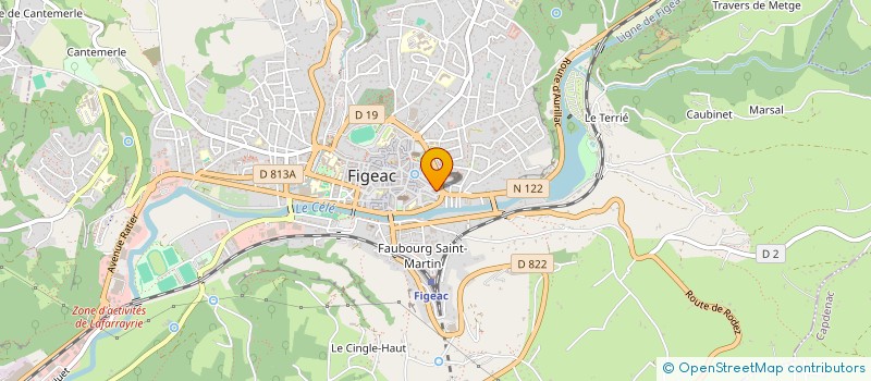 localisation de l'entreprise MADAME VIRGINIE POUBLANC  FIGEAC