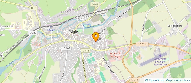 localisation de l'entreprise MADAME VIRGINIE POULIN à L'AIGLE