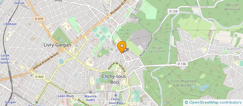 localisation de l'entreprise MADAME VIRGINIE PRAT à CLICHY-SOUS-BOIS