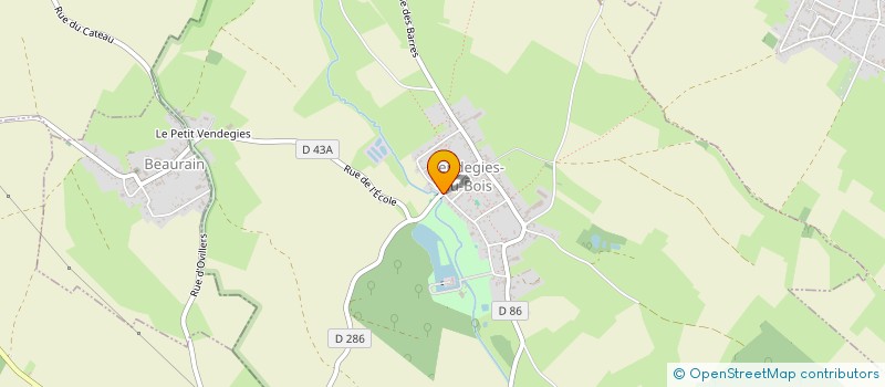 localisation de l'entreprise MADAME VIRGINIE PREVOST à VENDEGIES-AU-BOIS