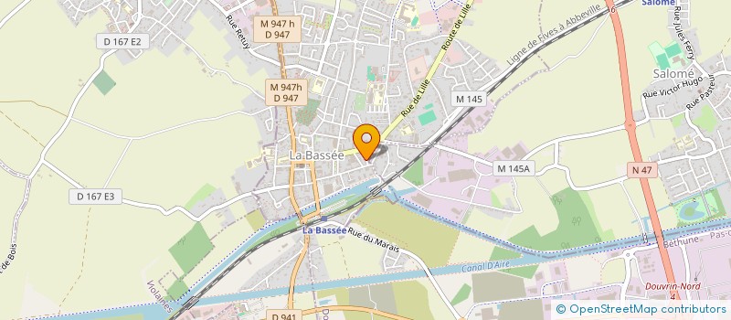 localisation de l'entreprise MADAME VIRGINIE PREVOT  LA BASSEE