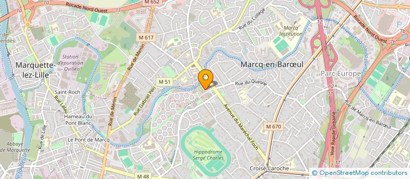 localisation de l'entreprise MADAME VIRGINIE PUECH à MARCQ-EN-BARŒUL