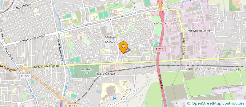 localisation de l'entreprise MADAME VIRGINIE QUENEZ  CALAIS