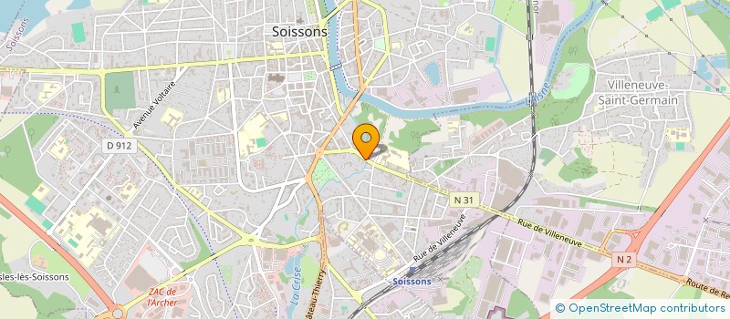 localisation de l'entreprise MADAME VIRGINIE QUIAIOS à SOISSONS