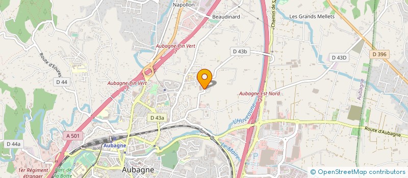 localisation de l'entreprise MADAME VIRGINIE RAES  AUBAGNE