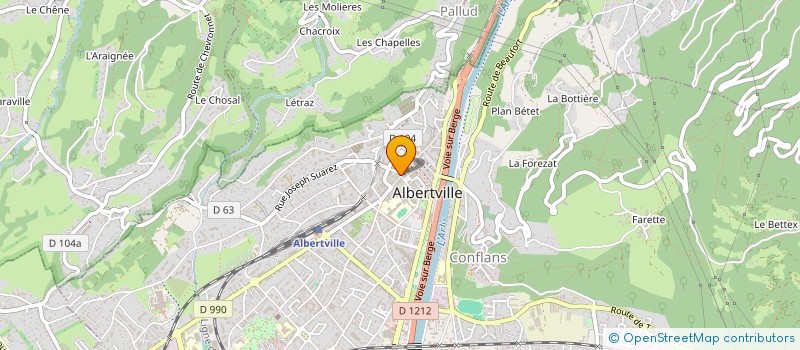 localisation de l'entreprise MADAME VIRGINIE ROQUE  ALBERTVILLE