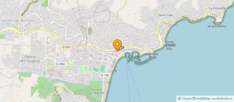 localisation de l'entreprise MADAME VIRGINIE ROULET à LE LAVANDOU