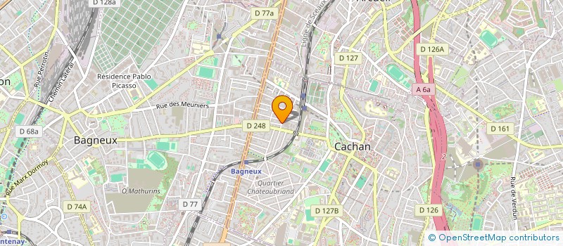 localisation de l'entreprise MADAME VIRGINIE ROULLIER  CACHAN