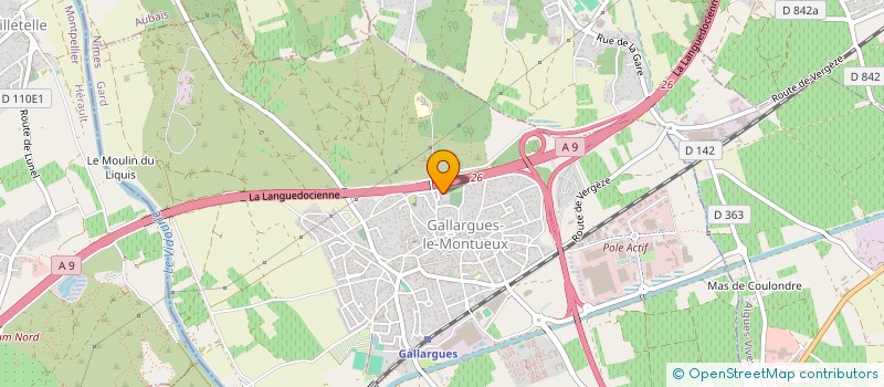 localisation de l'entreprise MADAME VIRGINIE RUCHE  GALLARGUES-LE-MONTUEUX