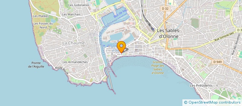 localisation de l'entreprise MADAME VIRGINIE RUER à LES SABLES D'OLONNE