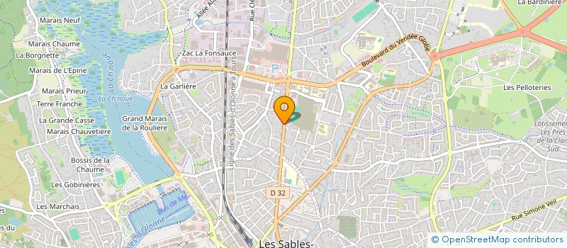 localisation de l'entreprise MADAME VIRGINIE SABRASES  LES SABLES D'OLONNE