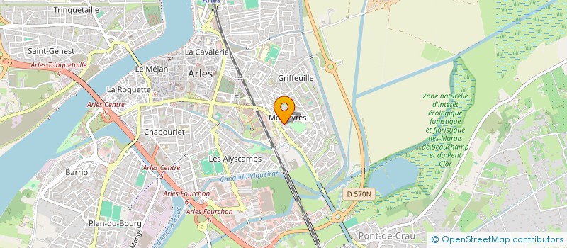 localisation de l'entreprise MADAME VIRGINIE SAVIN  ARLES