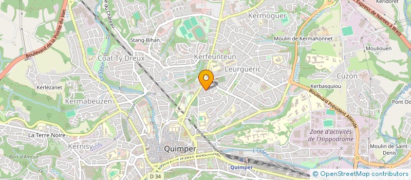 localisation de l'entreprise MADAME VIRGINIE SINQUIN à QUIMPER