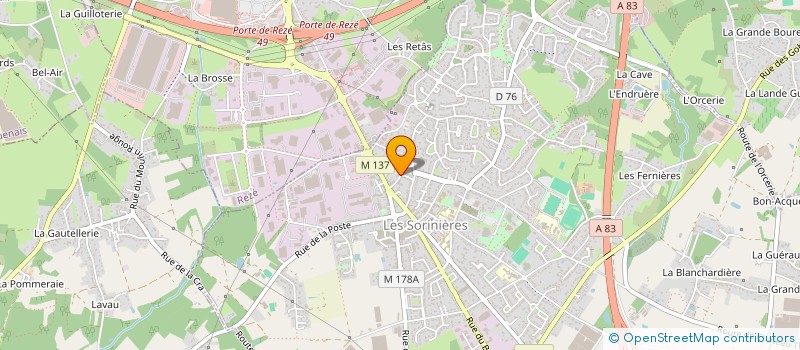 localisation de l'entreprise MADAME VIRGINIE SOULIER  LES SORINIERES