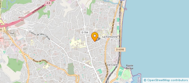 localisation de l'entreprise MADAME VIRGINIE TESSIER à ANTIBES