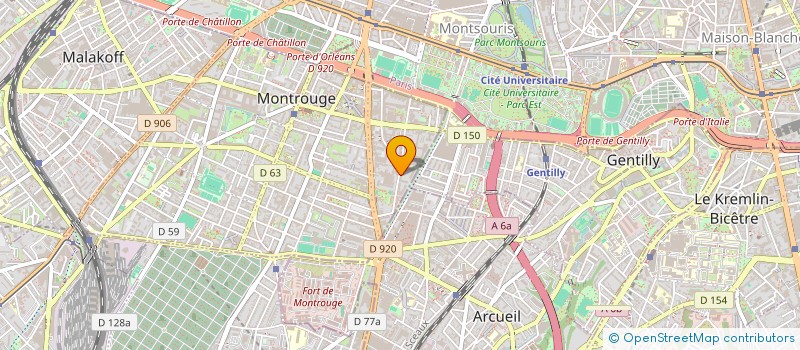 localisation de l'entreprise MADAME VIRGINIE URBINI  MONTROUGE