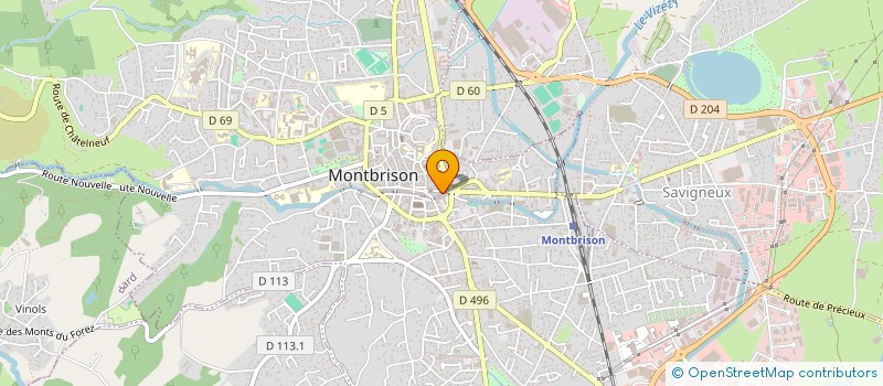 localisation de l'entreprise MADAME VIRGINIE VACHERON à MONTBRISON