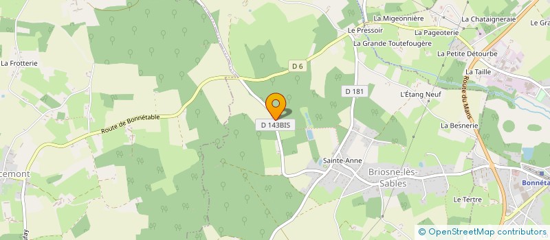 localisation de l'entreprise MADAME VIRGINIE VALLEE  BRIOSNE LES SABLES