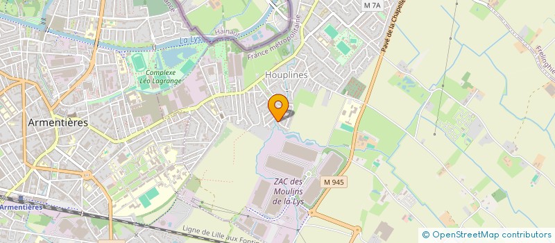 localisation de l'entreprise MADAME VIRGINIE VANEENSBERGHE  HOUPLINES