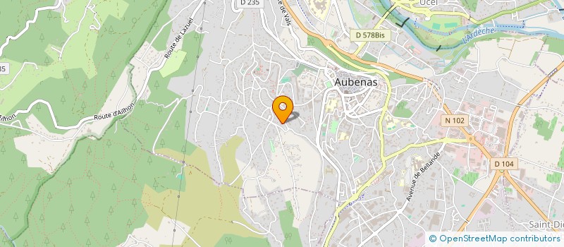 localisation de l'entreprise MADAME VIRGINIE VEYRENC  AUBENAS