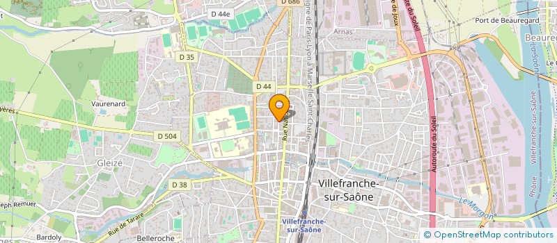 localisation de l'entreprise MADAME VIRGINIE VINCENT à VILLEFRANCHE-SUR-SAONE