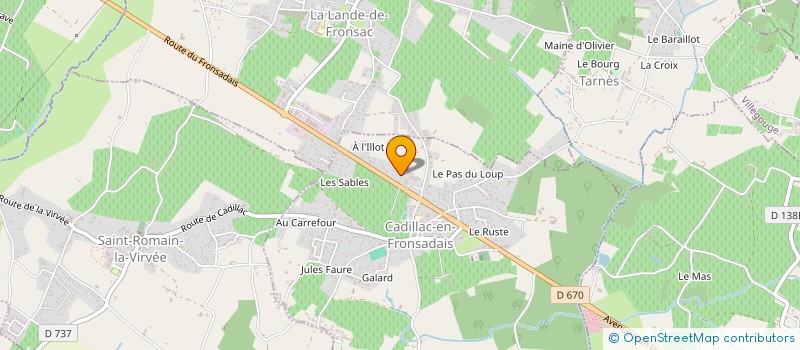 localisation de l'entreprise MADAME VIRGINIE WROBEL  CADILLAC-EN-FRONSADAIS