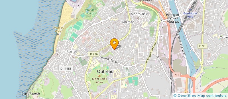 localisation de l'entreprise MADAME VIRIGNIE GUEUDRE  OUTREAU