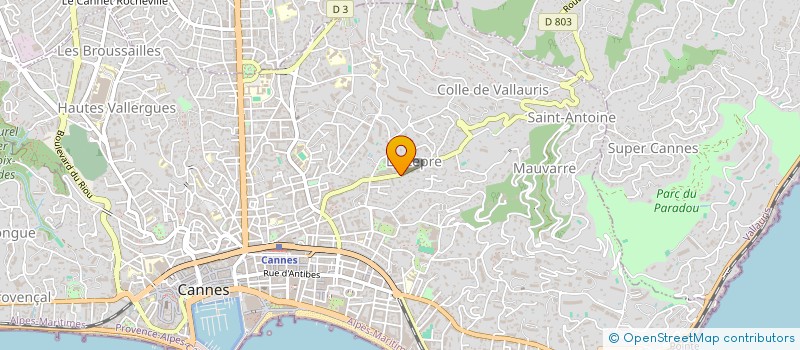 localisation de l'entreprise MADAME VIVETTE GUILLO à CANNES
