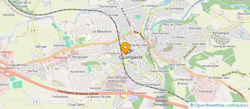 localisation de l'entreprise MADAME VIVIANE ALLAIN à QUIMPERLE