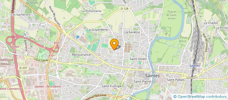 localisation de l'entreprise MADAME VIVIANE BRICE à SAINTES