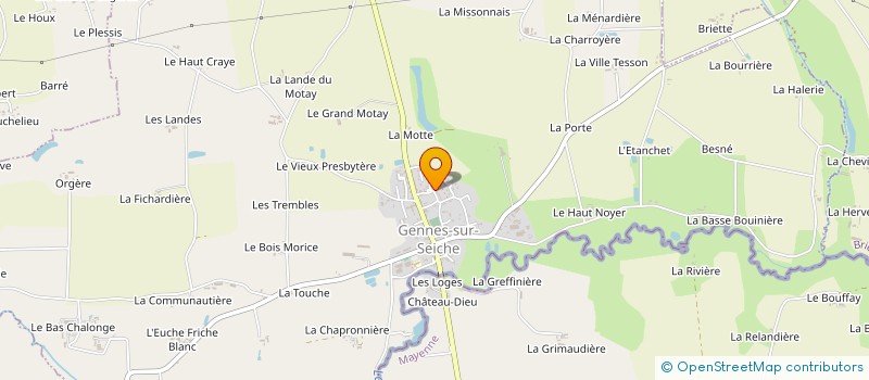 localisation de l'entreprise MADAME VIVIANE DEKETELAERE à GENNES-SUR-SEICHE